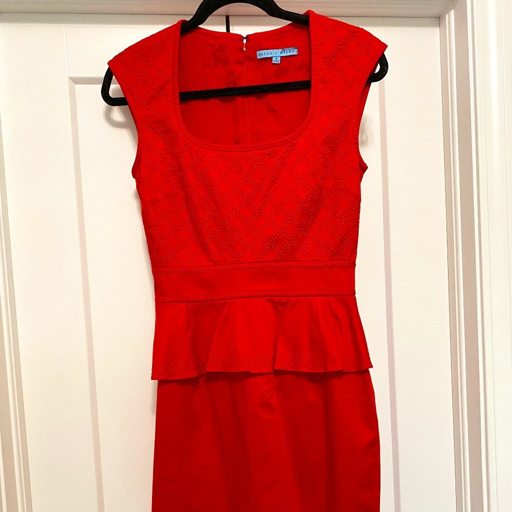 Antonio Melani cocktail dress size 2 red